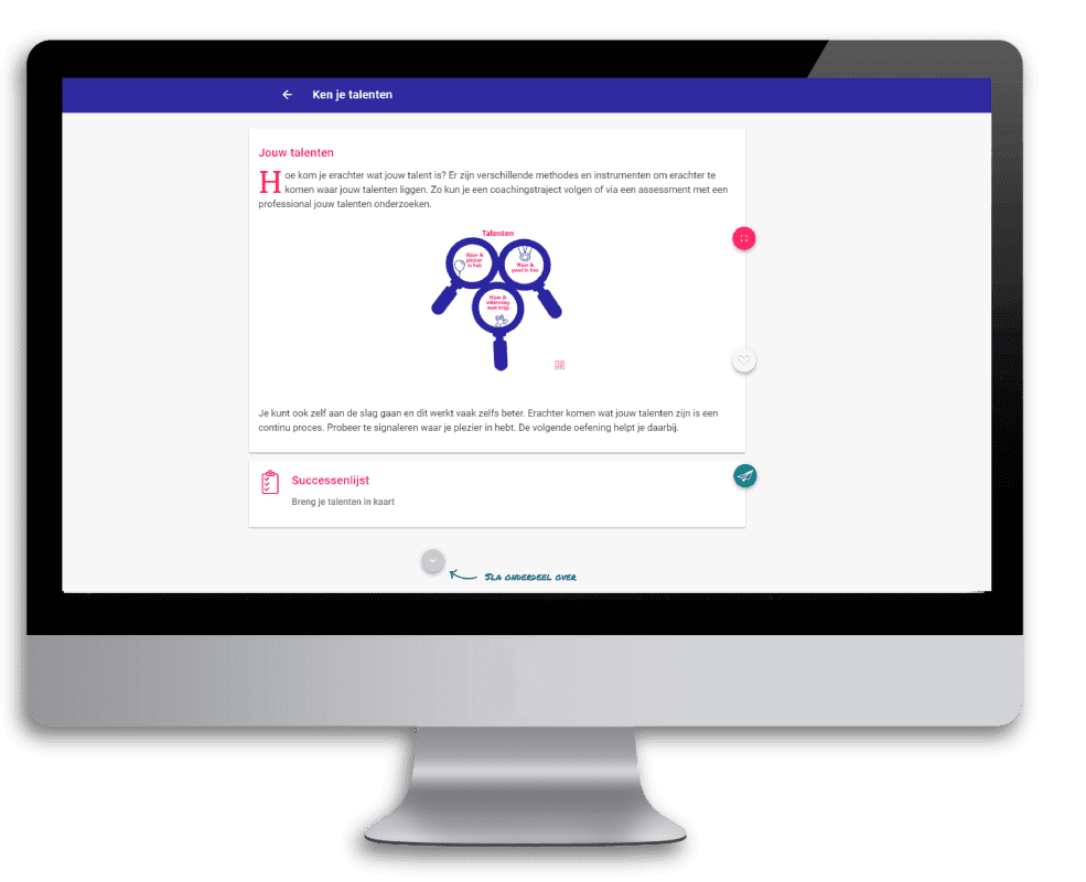 Werkgeluk App PlanHR - ook op Desktop Screenshot Werkgeluk App - desktop